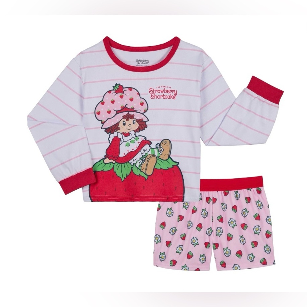 Strawberry Shortcake Girls Pajama Set Size L (10-12) NWT Long Sleeve Sleepwear